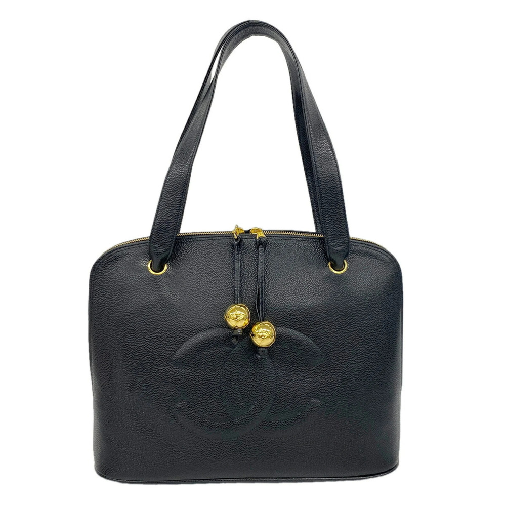 Chanel Shoulder Bag, Caviar Leather, Black, Women's, P3520324